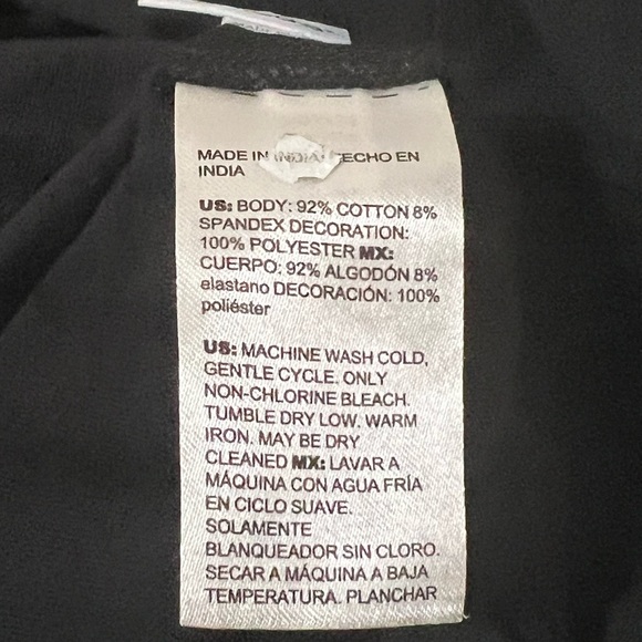 Chico's Black Notched Collar Embellished Blouse - Picture 5 of 5